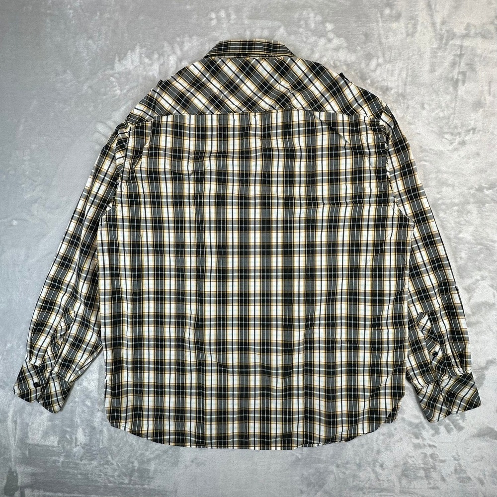 Rocawear Button Down Men XL Black Yellow Plaid‎ Long Sleeve Shirt Cotton 0259 - Picture 9 of 10